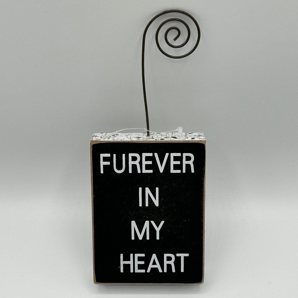 Boston Warehouse Tabletop Photo Clip Holder "Furever In‎ My Heart" Dog Memorial